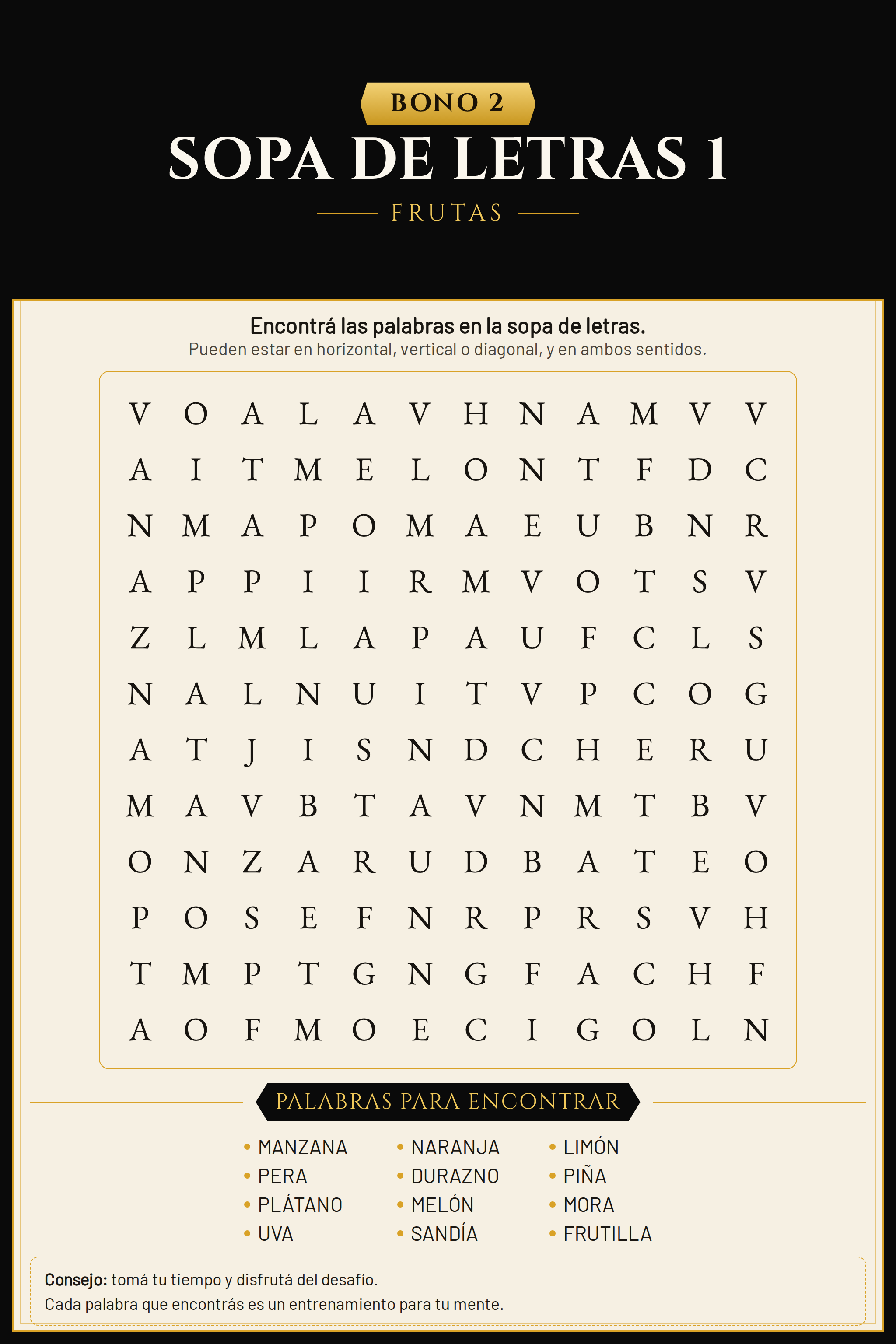 Bono 2 - Sopas de Letras